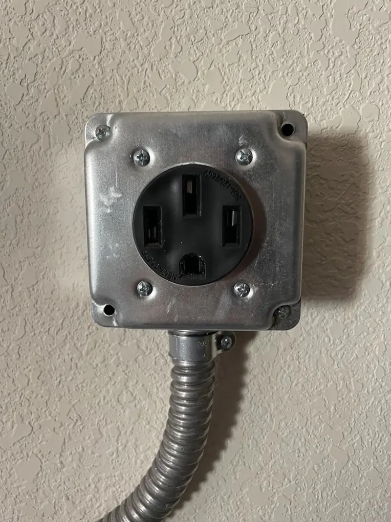 NEMA 14-50 outlet installed for Smart Home Electrical in Crescent Springs